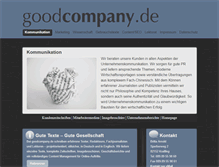 Tablet Screenshot of goodcompany.de